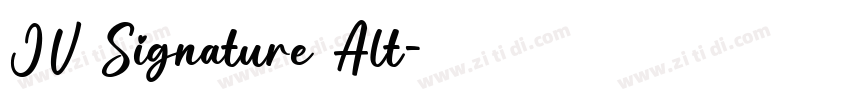 JV Signature Alt字体转换